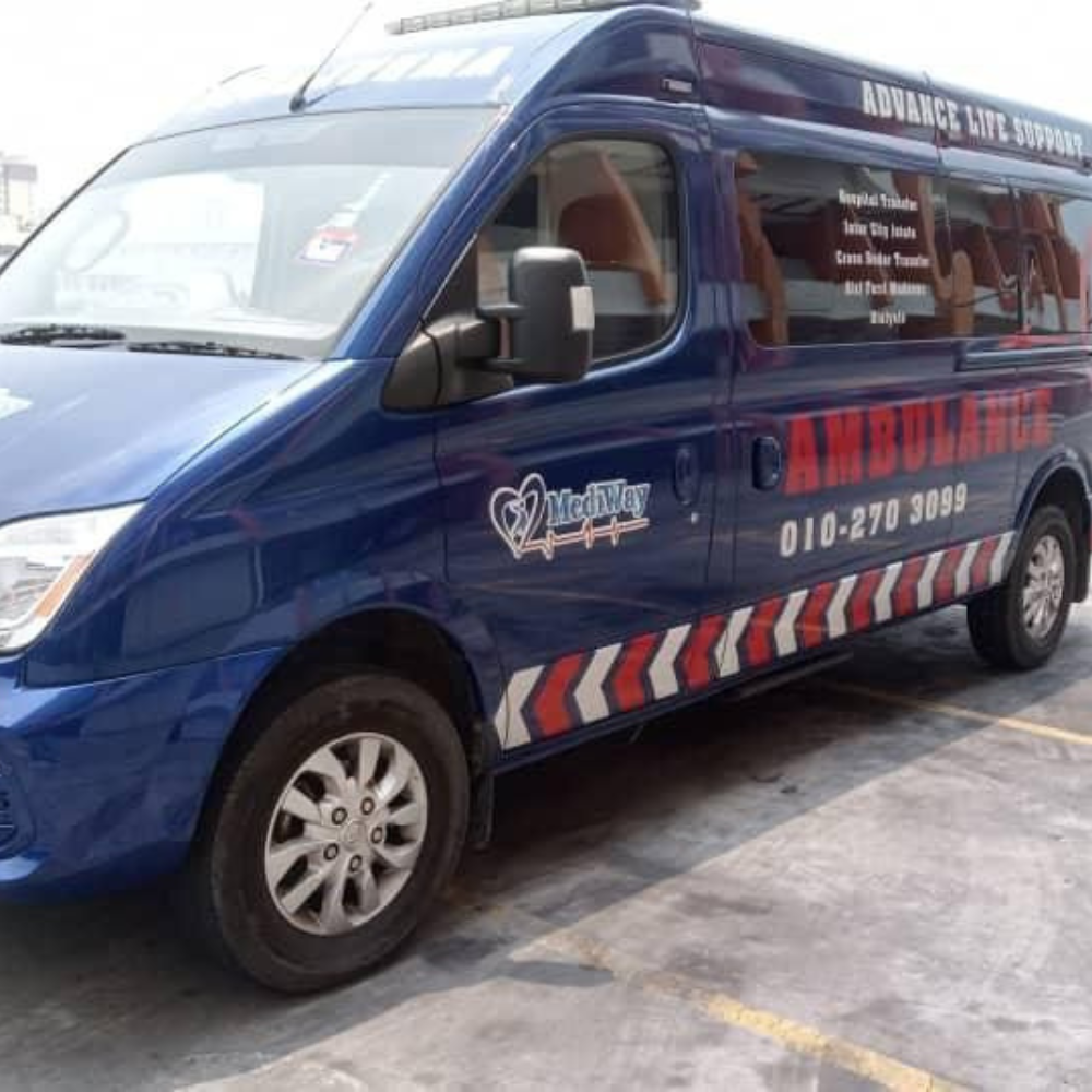 Mediway Ambulance Services Modern ambulance from Mediway Health Group equipped with advanced medical devices